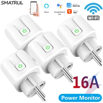 SMATRUL WiFi EU Smart Plug 16A 220V Adapter Wireless Remote Voice Control Power Monitor Timer Socket for Google Home Alexa Tuya
SMATRUL WiFi EU Smart Plug 16A 220V Adapter Wireless Remote Voice Control Power Monitor Timer Socket for Google Home Alexa Tuya