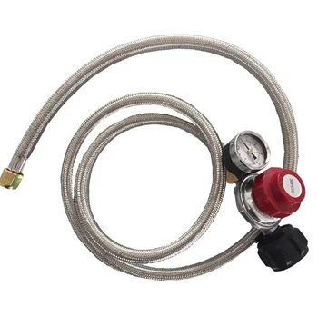 0-30PSI Propane High Pressure Regulator, Braided Hose with Gauge Pressure Relief Valve, Propane Adjuster, 60 Gauge Gauge
0-30PSI Propane High Pressure Regulator, Braided Hose with Gauge Pressure Relief Valve, Propane Adjuster, 60 Gauge Gauge