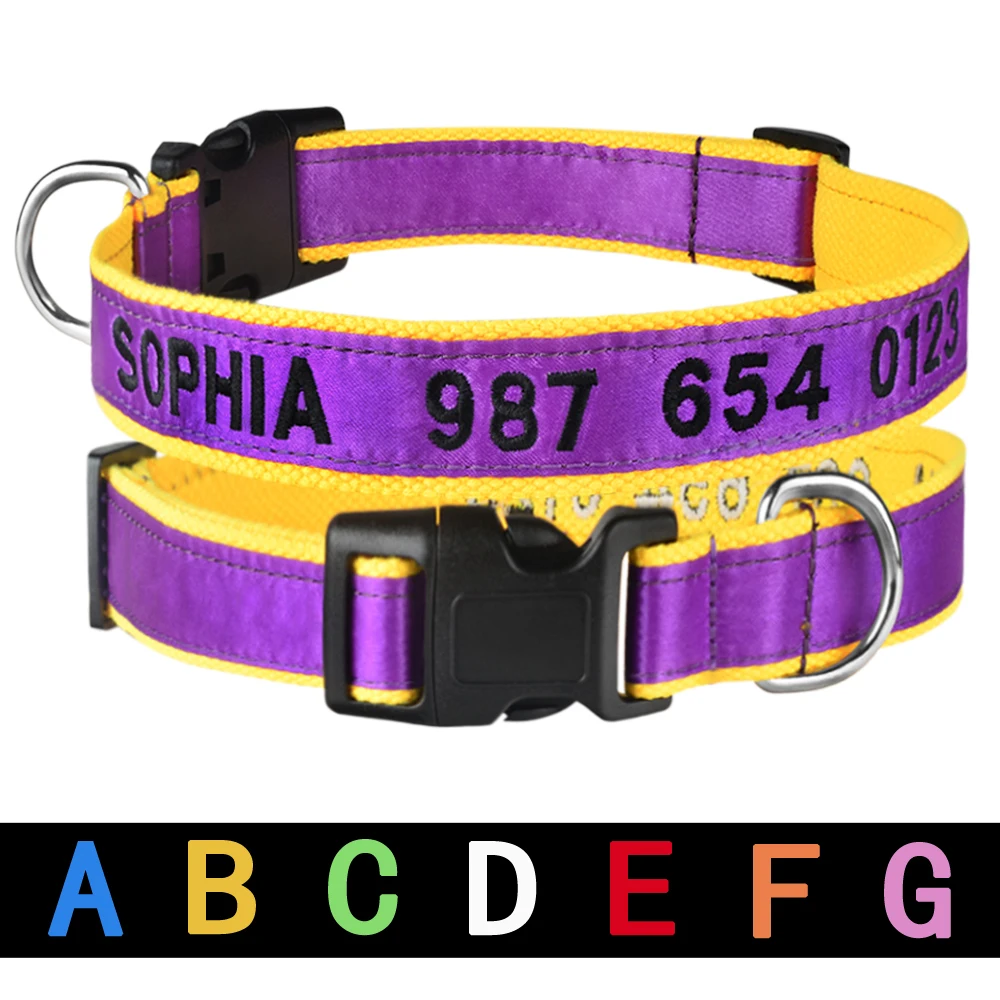 Embroidered Customized Nylon Dog Collars Personalized Puppy ID Name Collar for Small Medium Large Dogs Adjustable Pet Collar
Embroidered Customized Nylon Dog Collars Personalized Puppy ID Name Collar for Small Medium Large Dogs Adjustable Pet Collar