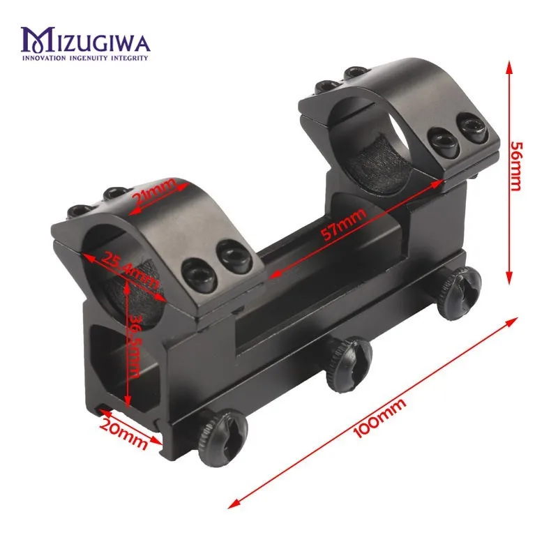 25.4mm Double Scope Mount picatinny rail Higher Mount for Dovetail Ring 20mm Weaver Rail Hunting Rifle scope Caza Accessories
25.4mm Double Scope Mount picatinny rail Higher Mount for Dovetail Ring 20mm Weaver Rail Hunting Rifle scope Caza Accessories