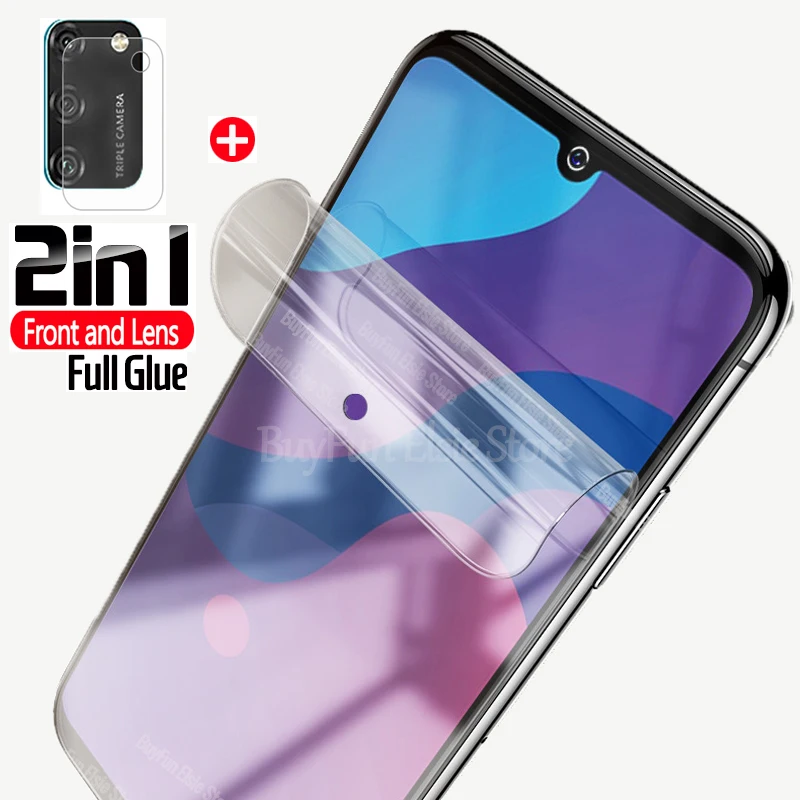 Гидрогелевая мягкая пленка 2 в 1 для задней камеры Huawei Honor 9a 9c honr honer 9 a c не стекло
