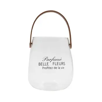 Unique Chic Nordic Glass Storage Jar Bottle With Leather Handle Minimalist Desk Storage Bottle Organizer Flower Vase Container
Unique Chic Nordic Glass Storage Jar Bottle With Leather Handle Minimalist Desk Storage Bottle Organizer Flower Vase Container