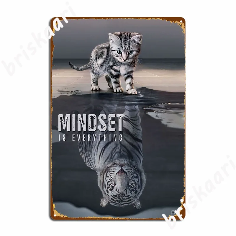 

Mindset Is Everything Poster Metal Plaque Cinema Kitchen Mural Wall Decor Customize Tin Sign Poster