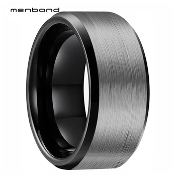 10MM Large Men Black Ring Tungsten Wedding Band With Beveled Brushed Finish Ring Box Available
10MM Large Men Black Ring Tungsten Wedding Band With Beveled Brushed Finish Ring Box Available