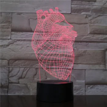 Heart Cardiac Shape LED Acrylic Night Light with 7 Colors Touch Remote Control Illusion Change Home Decoration Lights 3D-1553
Heart Cardiac Shape LED Acrylic Night Light with 7 Colors Touch Remote Control Illusion Change Home Decoration Lights 3D-1553