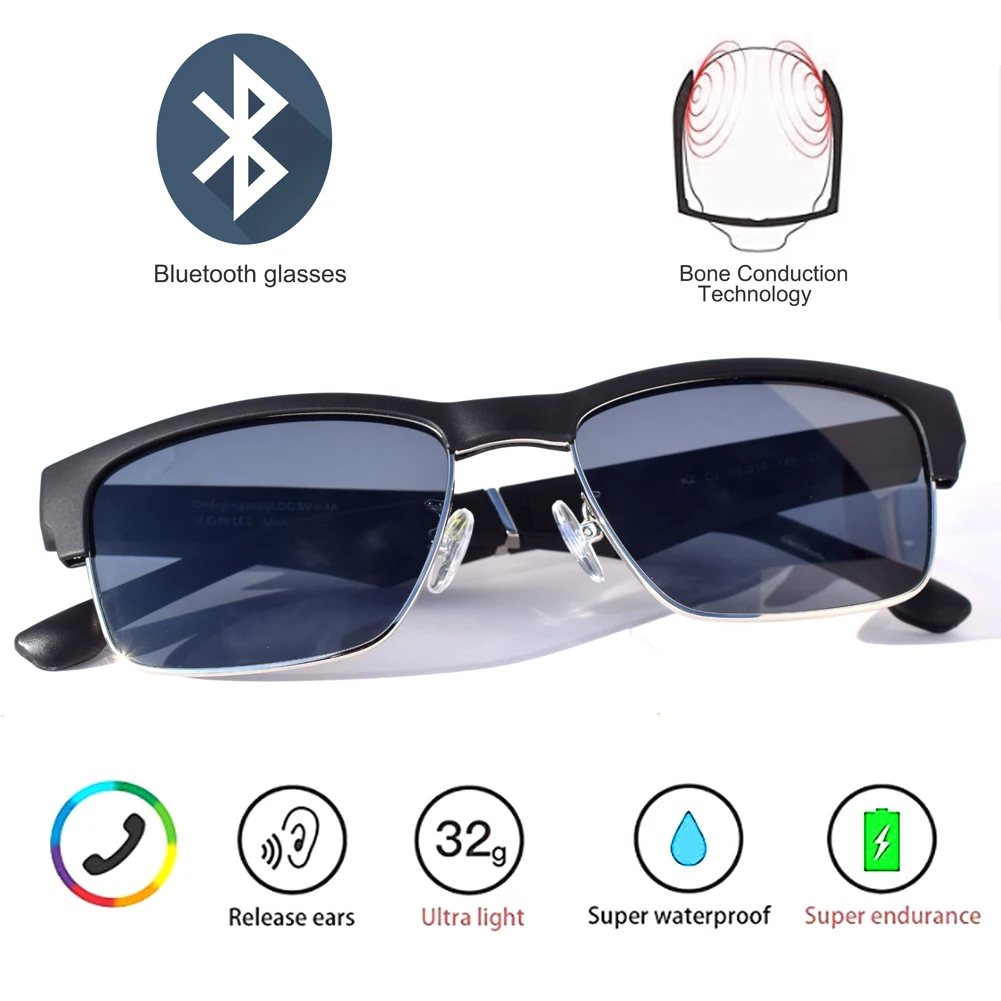 Smart Glasses Remote Control High Waterproof Wireless Bluetooth Hands-Free Calling Music Audio Open Ear Sunglasses | Электроника