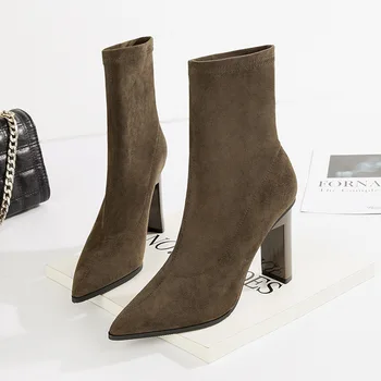 2020 spring new high-heeled boots women retro style suede comfortable fashion simple pointed toe comfortable casual boots
2020 spring new high-heeled boots women retro style suede comfortable fashion simple pointed toe comfortable casual boots