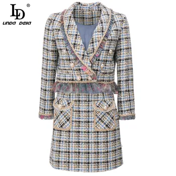 LD LINDA DELLA 2020 Autumn Winter Women Elegant 2 Piece Set Designer Short Woolen Tweed Jacket Coat and Slim Mini Skirts Suits
LD LINDA DELLA 2020 Autumn Winter Women Elegant 2 Piece Set Designer Short Woolen Tweed Jacket Coat and Slim Mini Skirts Suits