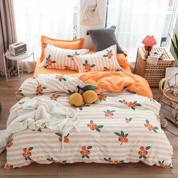 Cute Bed Linens Fruit Printed Home Textile Bedding Set Luxury Duvet Cover Set Sheet Bedclothes 3/4pcs Girls Gift Queen King Size
Cute Bed Linens Fruit Printed Home Textile Bedding Set Luxury Duvet Cover Set Sheet Bedclothes 3/4pcs Girls Gift Queen King Size