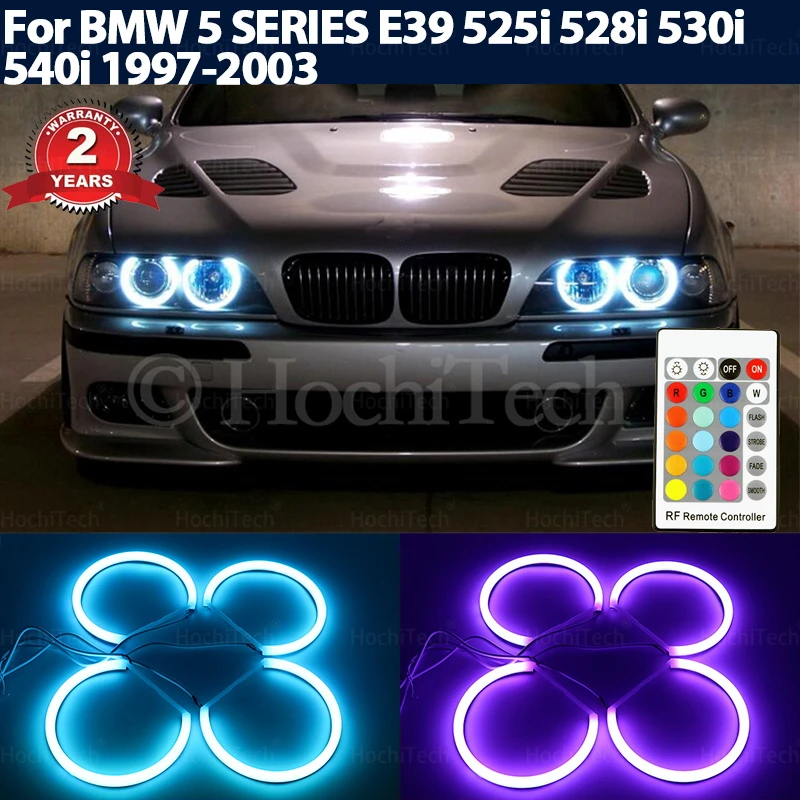 

Cotton RGB Angel Eyes Ring Kit 4D 16 Colors Flash For BMW 5 SERIES E39 525i 528i 530i 540i 1997-2003