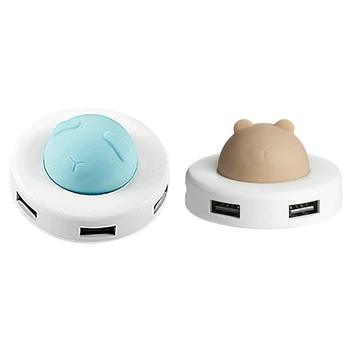 2 Pcs Mini Cute USB Night Light Hub Atmosphere Night Light Hub Extender 4 Port USB Splitter Cable Cartoon,Blue & Brown
2 Pcs Mini Cute USB Night Light Hub Atmosphere Night Light Hub Extender 4 Port USB Splitter Cable Cartoon,Blue & Brown