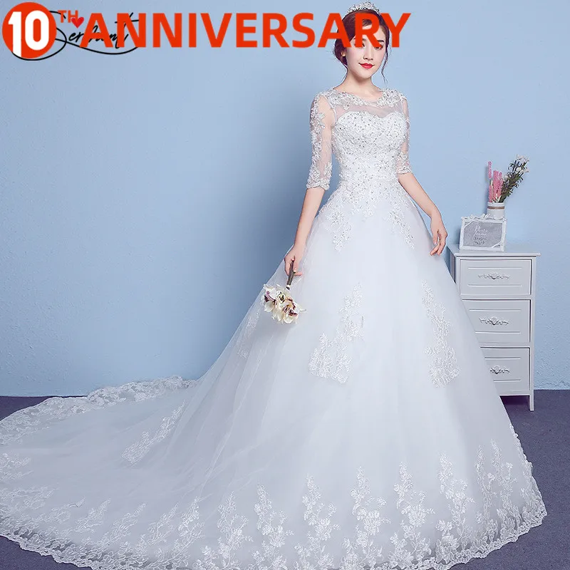 OllyMurs Wedding Dress In The Sleeve Round Neck Tail 2019 New Simple Large Size Lace Pregnant Women Wedding Dress
OllyMurs Wedding Dress In The Sleeve Round Neck Tail 2019 New Simple Large Size Lace Pregnant Women Wedding Dress