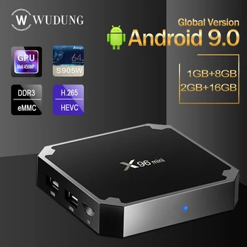 

X96 Mini Android 9.0 Smart TV Box 1GB/2GB 8GB/16GB Amlogic S905W Quad Core 2.4GHz WiFi 100M LAN 4K HD Media Player Set Top Box