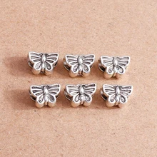 

15pcs Tibetan Silver Color Alloy Butterfly Charms Beads for Jewelry Making DIY Bracelets Loose Spacer Beads Handmade Craft Gift