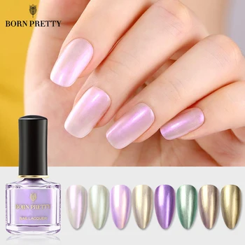 

BORN PRETTY Shell Nail Polish Holographics Glitter Colorful Shimmer Nail Art Varnish Natural Dry 6ML for Manicuring Tips DIY