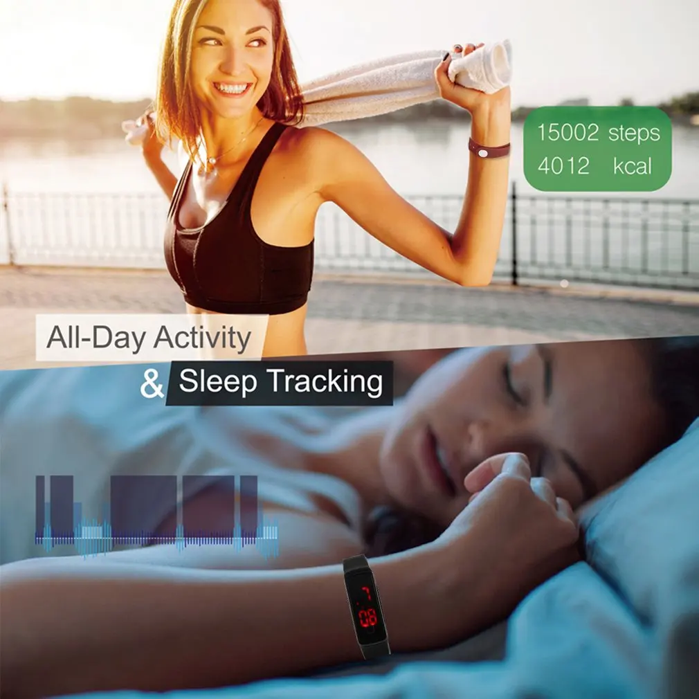 TSAI Lightweight LED Touch Design Sport Running Digital Bracelet Soft Silicone Smart Digital Wristaband Fitness Equipment
TSAI Lightweight LED Touch Design Sport Running Digital Bracelet Soft Silicone Smart Digital Wristaband Fitness Equipment