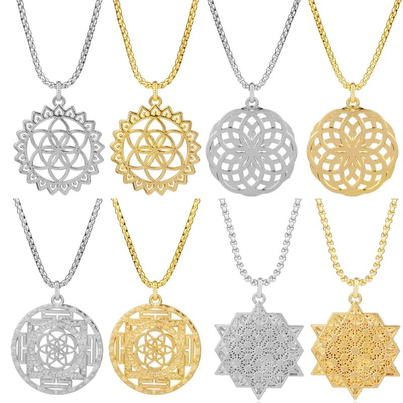 1PC Flower of Life Buddhist Pendant Necklace Long Chain Seed of Life Sacred Geometry Jewelry Fleur De Vie Yoga Namaste Keychain
1PC Flower of Life Buddhist Pendant Necklace Long Chain Seed of Life Sacred Geometry Jewelry Fleur De Vie Yoga Namaste Keychain
