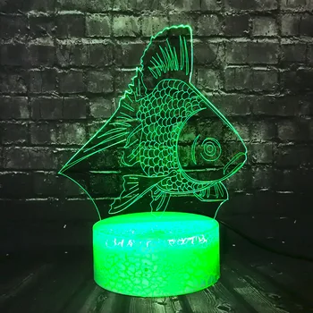 Goldfish 3D visual 7 Color RGB Crack USB Change LED Bedroom Decor Sleep Mood Table Night Light Holiday Supply Party Xmas lamp
Goldfish 3D visual 7 Color RGB Crack USB Change LED Bedroom Decor Sleep Mood Table Night Light Holiday Supply Party Xmas lamp