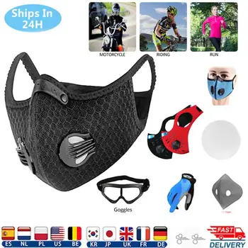 Resuable Cycling Face Gas Mask Activated Carbon Dust-proof PM2.5 Anti-Pollution Outdoor Sport Maskers Mascarillas Masque+goggle
Resuable Cycling Face Gas Mask Activated Carbon Dust-proof PM2.5 Anti-Pollution Outdoor Sport Maskers Mascarillas Masque+goggle