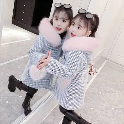 Fall Winter Outerwear For Girls Fashion Mink Velvet Woolen Coat 3-14 Years Kids Noble Overcoat Children's Fur Collar Jacket P57
Fall Winter Outerwear For Girls Fashion Mink Velvet Woolen Coat 3-14 Years Kids Noble Overcoat Children's Fur Collar Jacket P57
