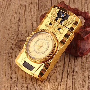 Luxurious Gold Watch Jet Lighter Torch Turbo Gas Lighter Windproof Cigar Cigarette Metal Lighter 1300 C Inflated Gasoline Butane
Luxurious Gold Watch Jet Lighter Torch Turbo Gas Lighter Windproof Cigar Cigarette Metal Lighter 1300 C Inflated Gasoline Butane