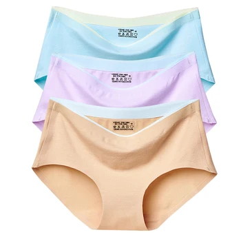 Seamless Panties for Women Comfort Briefs Lingerie Breathable Underwear Mid Waist female Underpants Thong 3pcs/lot #F
Seamless Panties for Women Comfort Briefs Lingerie Breathable Underwear Mid Waist female Underpants Thong 3pcs/lot #F