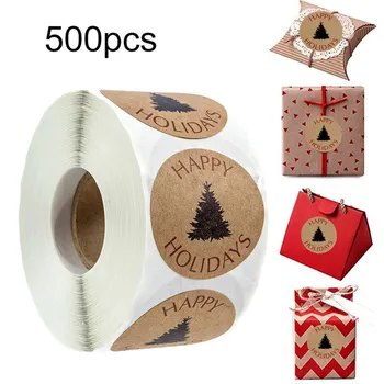 500pcs / Roll Christmas Tree Happy Holidays New Year Round Sticker Natural Kraft Paper Gift Box Decoration Family Sticker Label
500pcs / Roll Christmas Tree Happy Holidays New Year Round Sticker Natural Kraft Paper Gift Box Decoration Family Sticker Label
