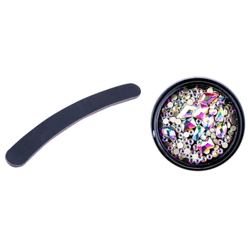 20pcs Double Sided 100/180 Grit Boomerang Nail Files & 1 Box Mixed 3D Rhinestones Nail Art Decorations
20pcs Double Sided 100/180 Grit Boomerang Nail Files & 1 Box Mixed 3D Rhinestones Nail Art Decorations