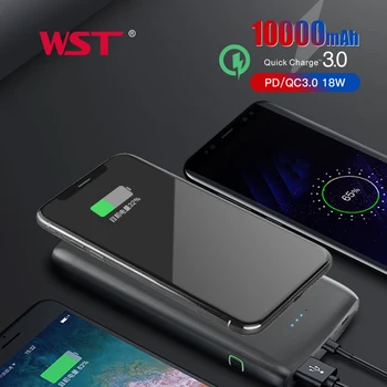 WST 10000 Wireless Power Bank External Battery Phone Charger PD Quick Charge For iPhone Samsung Wireless Charger Power Back
WST 10000 Wireless Power Bank External Battery Phone Charger PD Quick Charge For iPhone Samsung Wireless Charger Power Back