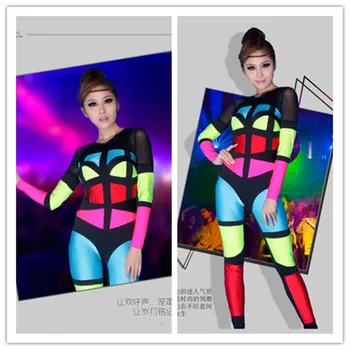 Rave Clothes Stage Costumes For Singers Hip Hop Jumpsuit Jazz Dance Costumes Colorful Bodysuit Nightclub Bar Dj Dancers 
Rave Clothes Stage Costumes For Singers Hip Hop Jumpsuit Jazz Dance Costumes Colorful Bodysuit Nightclub Bar Dj Dancers