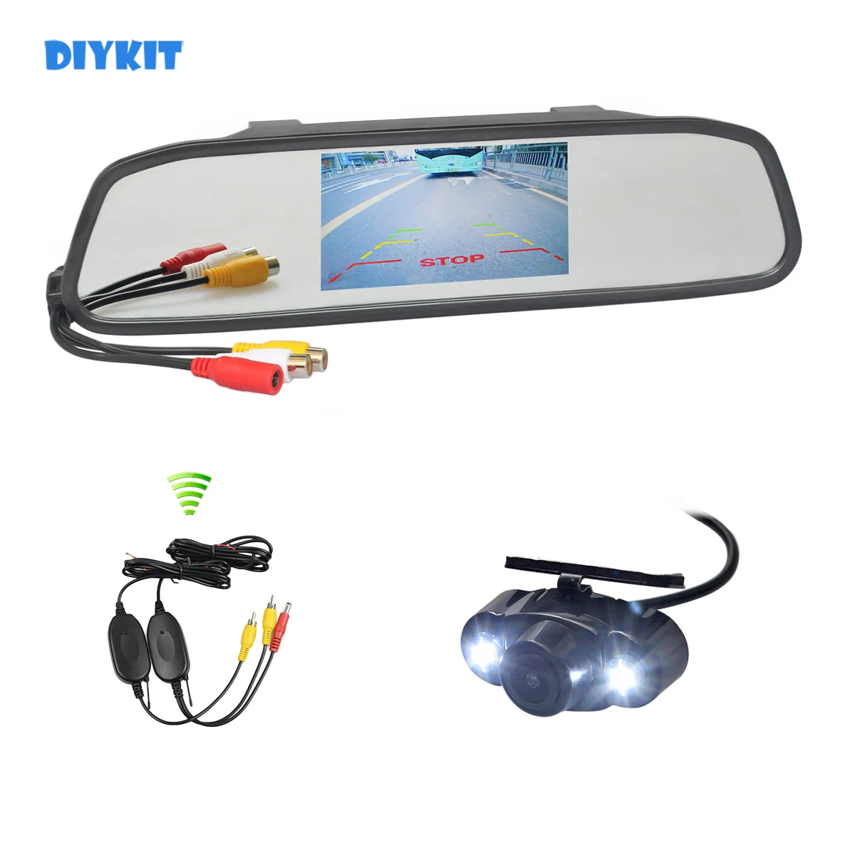 DIYKIT Wireless 4.3" LCD Display Rear View Mirror Monitor Car Monitor LED Car Camera Parking Assistance System
DIYKIT Wireless 4.3" LCD Display Rear View Mirror Monitor Car Monitor LED Car Camera Parking Assistance System