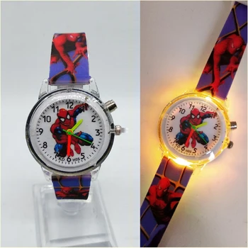 Luminous flashing light Spiderman Children's Watches for Girls Students Clock Fashion Glow Kids Watch child Quartz Wristwatches 
Luminous flashing light Spiderman Children's Watches for Girls Students Clock Fashion Glow Kids Watch child Quartz Wristwatches