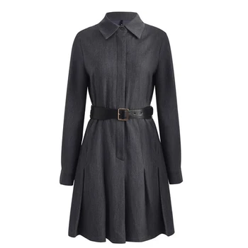 High-quality latest fashion 2020 designer runway Women's Turn-down Collar Long Sleeve Sashes Vintage Dress
High-quality latest fashion 2020 designer runway Women's Turn-down Collar Long Sleeve Sashes Vintage Dress