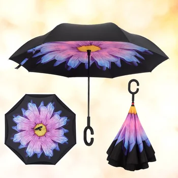 Drop Shipping Reverse Folding Double Layer Inverted Umbrella Rain Protection C-Hook Shape Hands Parapluie Windproof Paraguas ef
Drop Shipping Reverse Folding Double Layer Inverted Umbrella Rain Protection C-Hook Shape Hands Parapluie Windproof Paraguas ef
