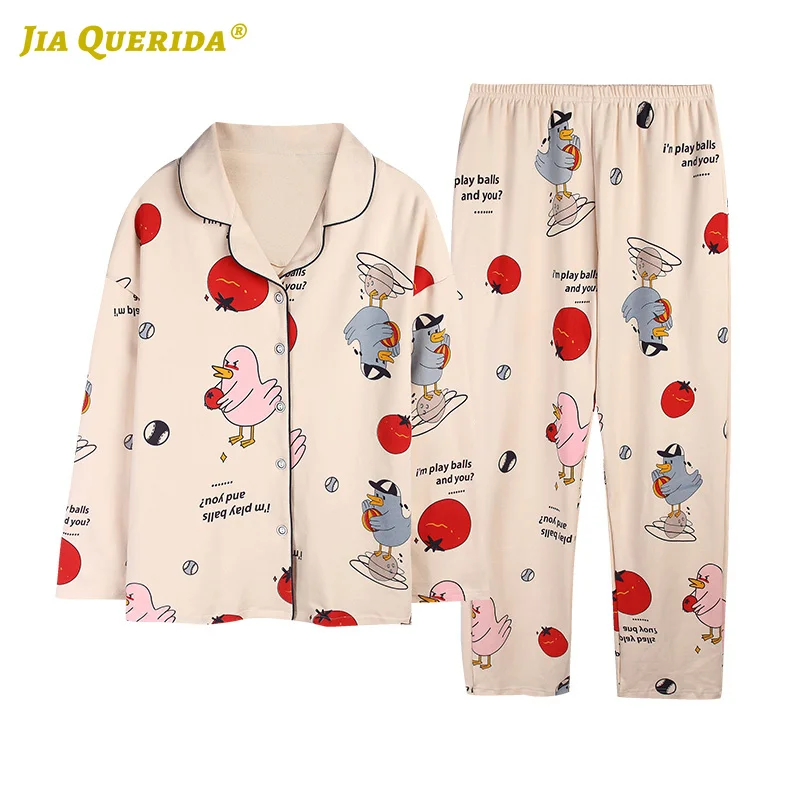 Pajamas Set Turn Down Collar Cartoon Printing Pajamas Set Homesuit Homeclothes Fashion Style Long Sleeve Long Pants Sleepwear
Pajamas Set Turn Down Collar Cartoon Printing Pajamas Set Homesuit Homeclothes Fashion Style Long Sleeve Long Pants Sleepwear