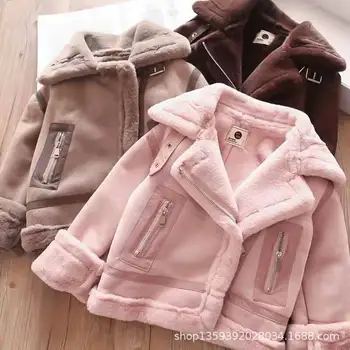 2019 Baby Girls Overcoat Winter New Suede Plush Warm Jacket Children Fashion Plus Velvet Coat Lambswool Kids Lapel Clothing
2019 Baby Girls Overcoat Winter New Suede Plush Warm Jacket Children Fashion Plus Velvet Coat Lambswool Kids Lapel Clothing