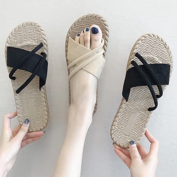 Female Shoes Flock Ladies' Slippers Luxury Slides Lady 2020 Flat Summer Soft Designer Girl Fashion Rubber Basic Cross-tied PU
Female Shoes Flock Ladies' Slippers Luxury Slides Lady 2020 Flat Summer Soft Designer Girl Fashion Rubber Basic Cross-tied PU