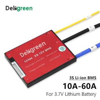 Deligreen 3S 10A 15A 20A 30A 40A 50A 60A 12V PCM/PCB/BMS for lithium battery pack 3.7V Rated 18650 Lithion Ion Battery Pack
Deligreen 3S 10A 15A 20A 30A 40A 50A 60A 12V PCM/PCB/BMS for lithium battery pack 3.7V Rated 18650 Lithion Ion Battery Pack