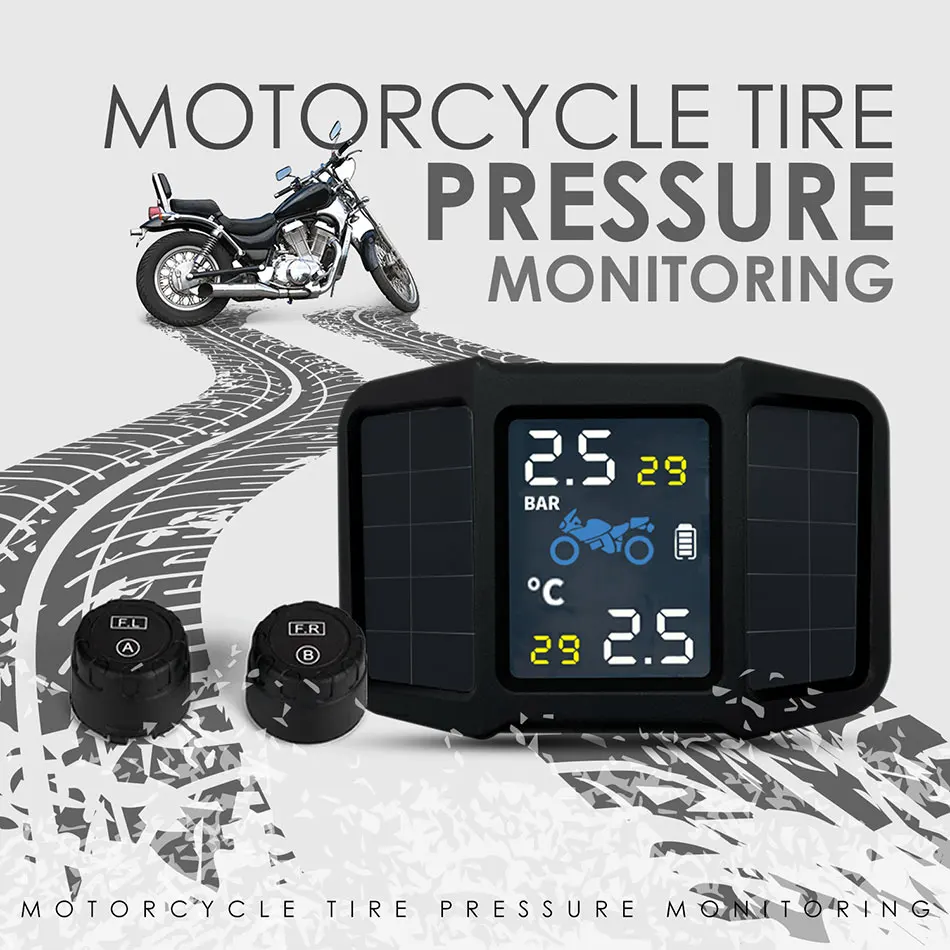 Motorcycle Auto Inspection Tools LBD-4 USB Solar Charging Motorcycle TPMS Alarm System Real-time Voice Alarm Tyre w/ 2 Sensors
Motorcycle Auto Inspection Tools LBD-4 USB Solar Charging Motorcycle TPMS Alarm System Real-time Voice Alarm Tyre w/ 2 Sensors