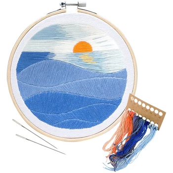 Embroidery Kit with Pattern Full Embroidery Kit with Embroidery Cloth, Embroidery Hoop, Color Threads Needles Sunset
Embroidery Kit with Pattern Full Embroidery Kit with Embroidery Cloth, Embroidery Hoop, Color Threads Needles Sunset