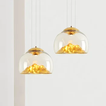 Nordic postmodern restaurant pendant light modern minimalist creative personality bar counter Jinshan Yinshan glass pendant lamp
Nordic postmodern restaurant pendant light modern minimalist creative personality bar counter Jinshan Yinshan glass pendant lamp