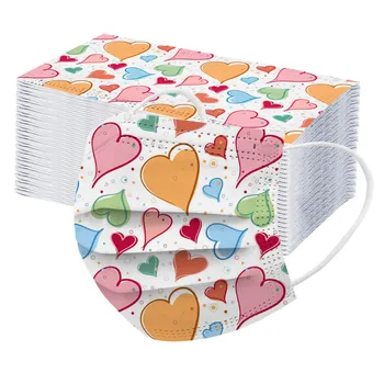 10/50pc Adult's Valentine's Day Printing Face Mask Breathable Windproof Thickened 3 Layer Non Woven Earloops Masks Mondkapjes
10/50pc Adult's Valentine's Day Printing Face Mask Breathable Windproof Thickened 3 Layer Non Woven Earloops Masks Mondkapjes