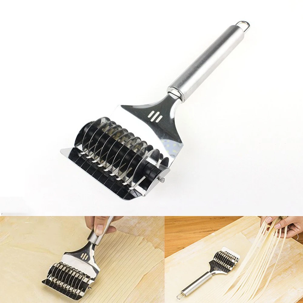 Manual Stainless Steel Noodle Cut Roller Cutter Kitchen Practical Helper Tool Noodle Dough Cutting Maker Noodle Tool Accessories
Manual Stainless Steel Noodle Cut Roller Cutter Kitchen Practical Helper Tool Noodle Dough Cutting Maker Noodle Tool Accessories