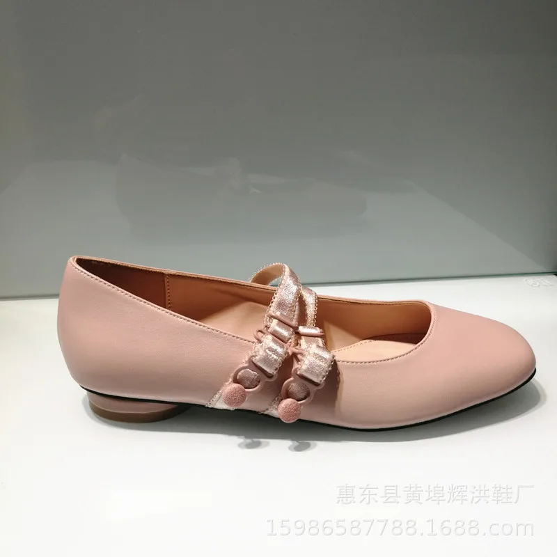 

Okio Cat 2019 Spring New Style Small CK Celebrity Style Flat Top Shoes round-Toe Elastic Band Silk Fabrics Shoes Mary Jane WOMEN