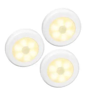 Smart Night Light Led Sensor Light Human Body Infrared Sensor Light Led Cabinet Light Wardrobe Light Round Sensor Light 3Pcs
Smart Night Light Led Sensor Light Human Body Infrared Sensor Light Led Cabinet Light Wardrobe Light Round Sensor Light 3Pcs