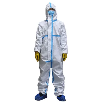 New Disposable Protective Clothing Hooded Waterproof Bacillus Laboratory Epidemic Isolation Work Clothes 
New Disposable Protective Clothing Hooded Waterproof Bacillus Laboratory Epidemic Isolation Work Clothes