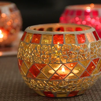Color Mosaic Glass Candleholder Romantic Decor Gift DIY Incense Candle Cup Fleshy Flower-Pots with the Pen wedding candelabra
Color Mosaic Glass Candleholder Romantic Decor Gift DIY Incense Candle Cup Fleshy Flower-Pots with the Pen wedding candelabra