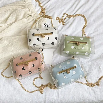 Women's bag 2020 new Korean version of women's PU small bag fashion dot mother and child jelly shoulder bag transparent bag
Women's bag 2020 new Korean version of women's PU small bag fashion dot mother and child jelly shoulder bag transparent bag