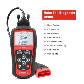OBD2/EOBD Cars Code Reader&Auto Scanner KONNWEI KW808 Automotive Detection Decoder Diagnostic Scan tool Professional
OBD2/EOBD Cars Code Reader&Auto Scanner KONNWEI KW808 Automotive Detection Decoder Diagnostic Scan tool Professional