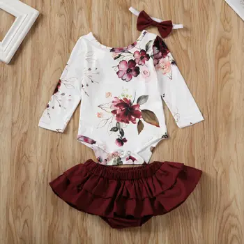 CANIS Spring Autumn Newborn Baby Girl Kids Flower Printed Bodysuit Top + Ruffle Shorts + Headband Clothes
CANIS Spring Autumn Newborn Baby Girl Kids Flower Printed Bodysuit Top + Ruffle Shorts + Headband Clothes